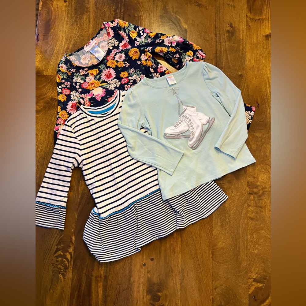 Mini Boden Top, Gymboree Ice Skate Top & Bonnie Jean Dress Bundle/Lot size 7-8